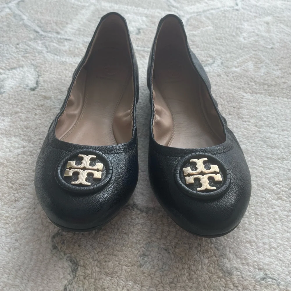 Tory Burch Allie Ballet Black Flats size 8 - Picture 2 of 5